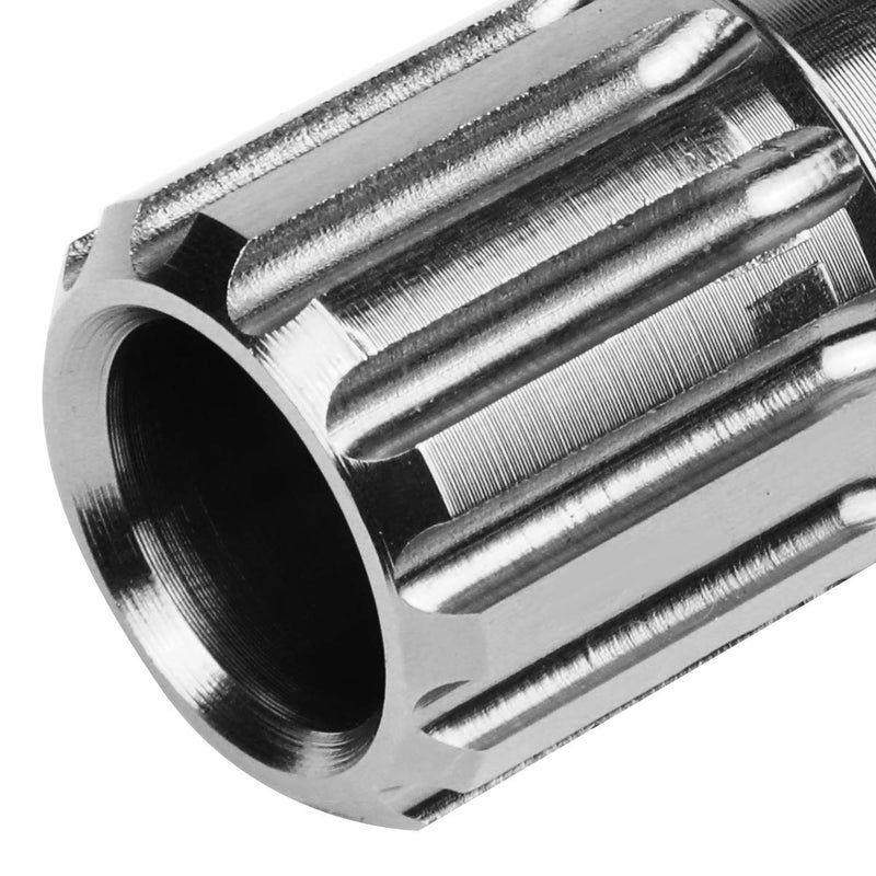 J2 Engineering 16Pcs 7075 Aluminum Open End M12 x 1.5 Lug Nuts w/4Pcs Lock Nuts & Key, Silver, Fit Conical Seat, LN-T7-010-15-SL - Image 4